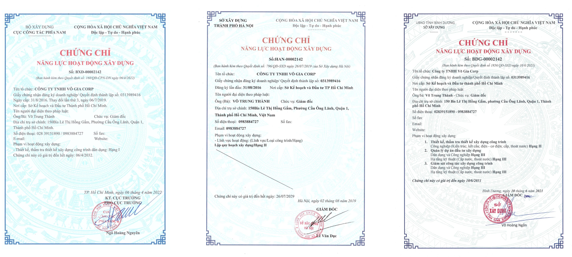 CHỨNG CHỈ NĂNG LỰC